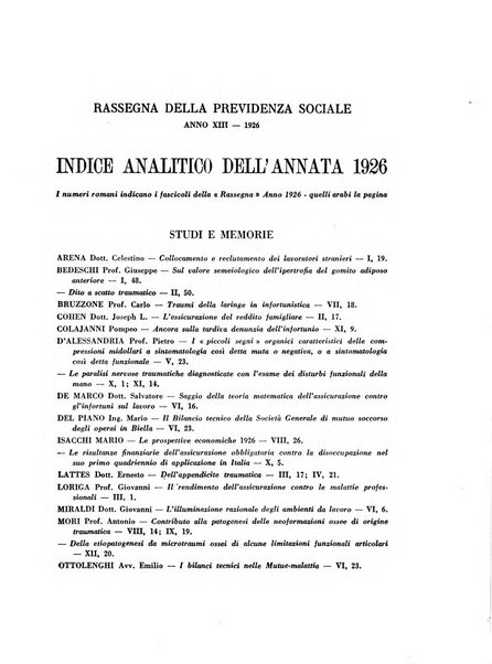 Rassegna della previdenza sociale assicurazioni e legislazione sociale, infortuni e igiene del lavoro