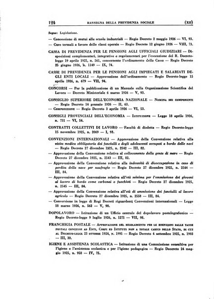 Rassegna della previdenza sociale assicurazioni e legislazione sociale, infortuni e igiene del lavoro