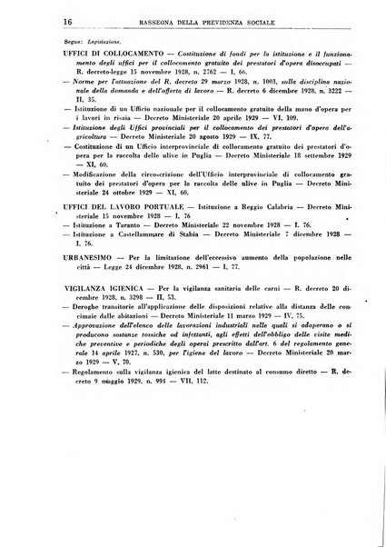 Rassegna della previdenza sociale assicurazioni e legislazione sociale, infortuni e igiene del lavoro