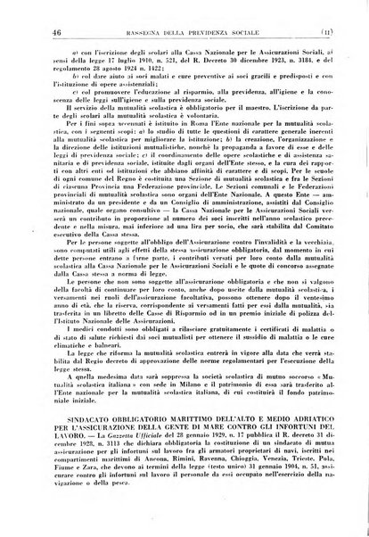 Rassegna della previdenza sociale assicurazioni e legislazione sociale, infortuni e igiene del lavoro