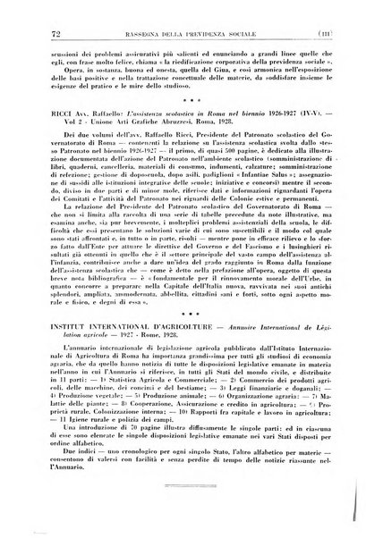 Rassegna della previdenza sociale assicurazioni e legislazione sociale, infortuni e igiene del lavoro