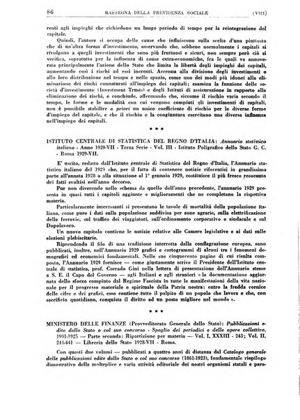 Rassegna della previdenza sociale assicurazioni e legislazione sociale, infortuni e igiene del lavoro