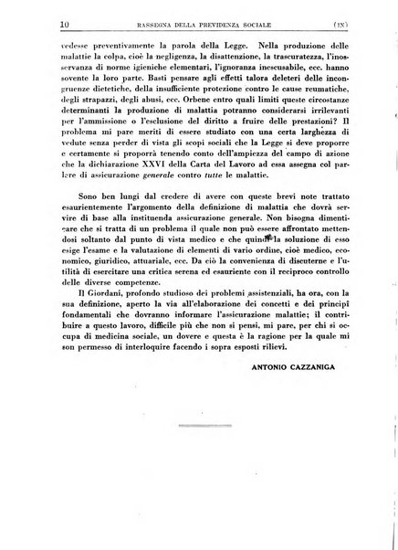 Rassegna della previdenza sociale assicurazioni e legislazione sociale, infortuni e igiene del lavoro