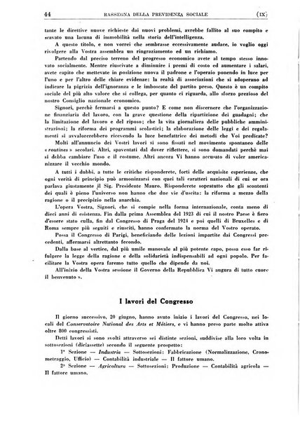 Rassegna della previdenza sociale assicurazioni e legislazione sociale, infortuni e igiene del lavoro