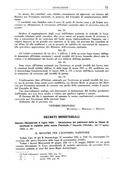 Rassegna della previdenza sociale assicurazioni e legislazione sociale, infortuni e igiene del lavoro