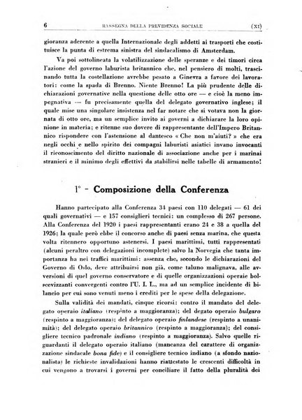 Rassegna della previdenza sociale assicurazioni e legislazione sociale, infortuni e igiene del lavoro