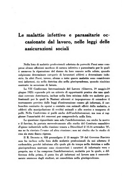 Rassegna della previdenza sociale assicurazioni e legislazione sociale, infortuni e igiene del lavoro