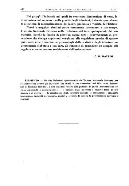 Rassegna della previdenza sociale assicurazioni e legislazione sociale, infortuni e igiene del lavoro