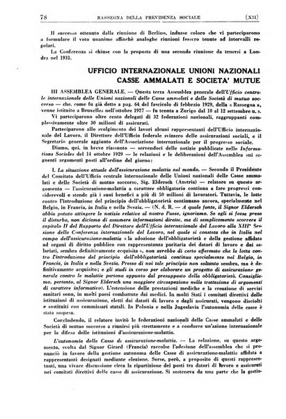 Rassegna della previdenza sociale assicurazioni e legislazione sociale, infortuni e igiene del lavoro