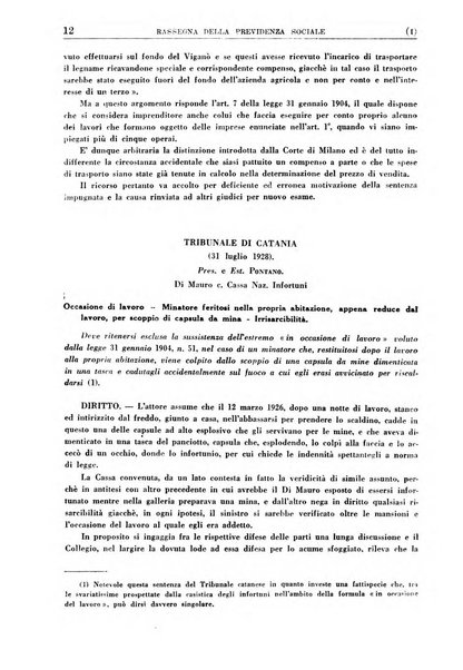 Rassegna della previdenza sociale assicurazioni e legislazione sociale, infortuni e igiene del lavoro