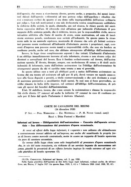 Rassegna della previdenza sociale assicurazioni e legislazione sociale, infortuni e igiene del lavoro