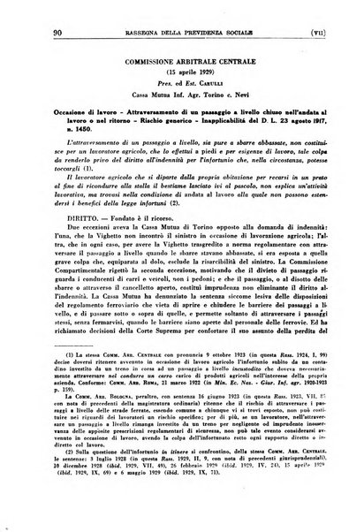 Rassegna della previdenza sociale assicurazioni e legislazione sociale, infortuni e igiene del lavoro