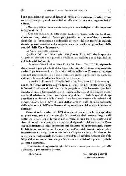 Rassegna della previdenza sociale assicurazioni e legislazione sociale, infortuni e igiene del lavoro