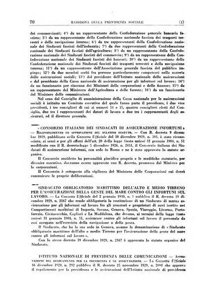 Rassegna della previdenza sociale assicurazioni e legislazione sociale, infortuni e igiene del lavoro