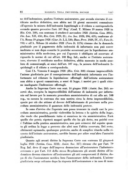 Rassegna della previdenza sociale assicurazioni e legislazione sociale, infortuni e igiene del lavoro