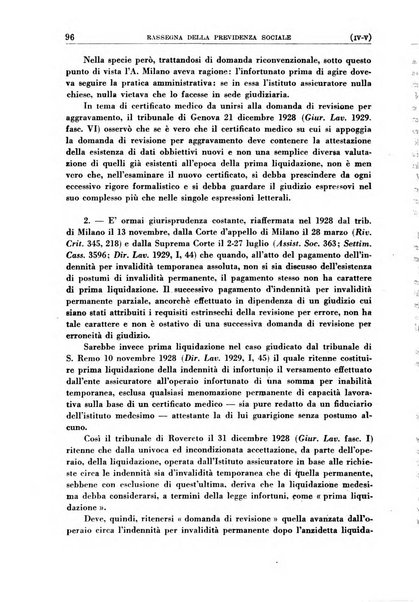 Rassegna della previdenza sociale assicurazioni e legislazione sociale, infortuni e igiene del lavoro