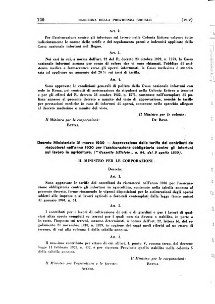 Rassegna della previdenza sociale assicurazioni e legislazione sociale, infortuni e igiene del lavoro