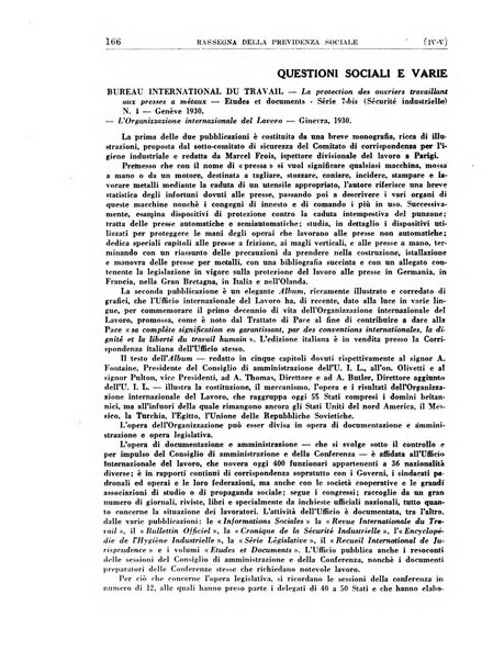 Rassegna della previdenza sociale assicurazioni e legislazione sociale, infortuni e igiene del lavoro