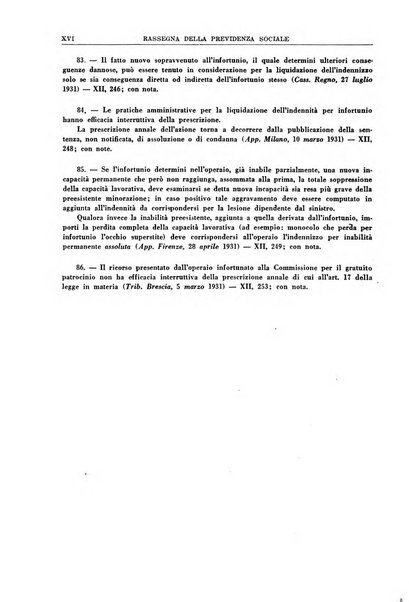 Rassegna della previdenza sociale assicurazioni e legislazione sociale, infortuni e igiene del lavoro