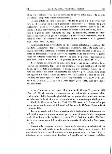 Rassegna della previdenza sociale assicurazioni e legislazione sociale, infortuni e igiene del lavoro