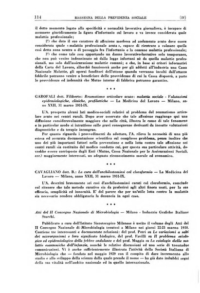 Rassegna della previdenza sociale assicurazioni e legislazione sociale, infortuni e igiene del lavoro