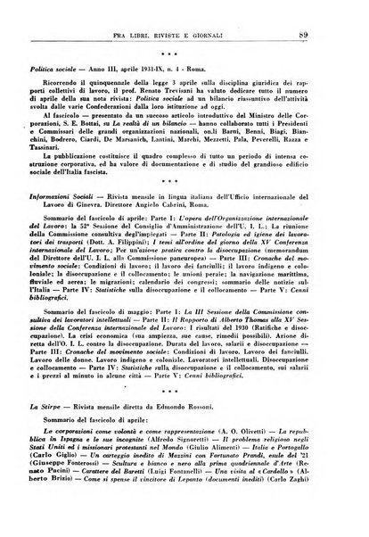 Rassegna della previdenza sociale assicurazioni e legislazione sociale, infortuni e igiene del lavoro