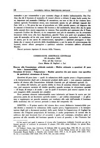 Rassegna della previdenza sociale assicurazioni e legislazione sociale, infortuni e igiene del lavoro