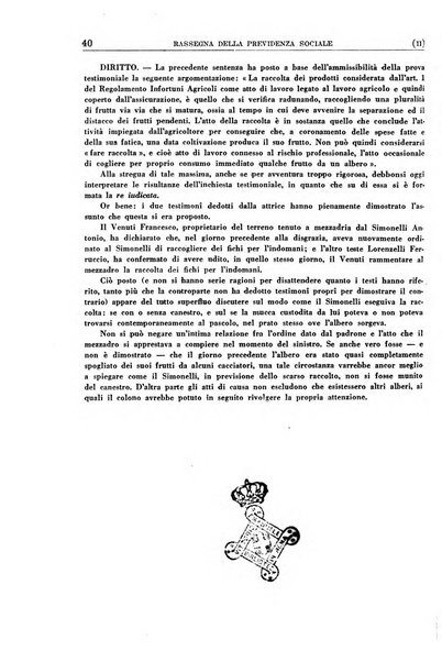 Rassegna della previdenza sociale assicurazioni e legislazione sociale, infortuni e igiene del lavoro