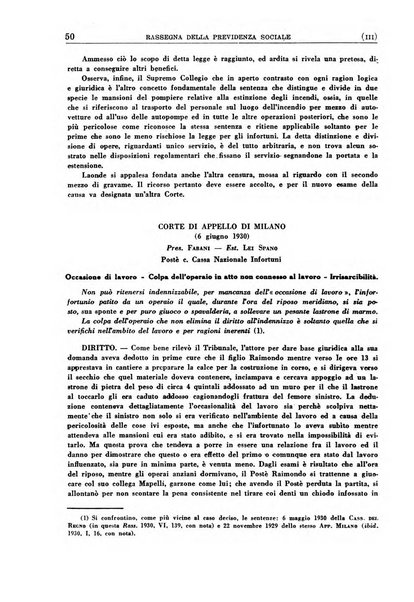 Rassegna della previdenza sociale assicurazioni e legislazione sociale, infortuni e igiene del lavoro