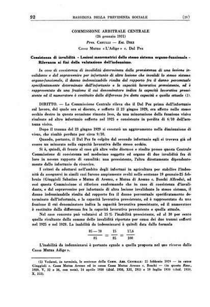 Rassegna della previdenza sociale assicurazioni e legislazione sociale, infortuni e igiene del lavoro