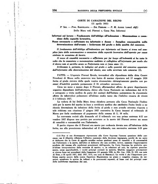 Rassegna della previdenza sociale assicurazioni e legislazione sociale, infortuni e igiene del lavoro