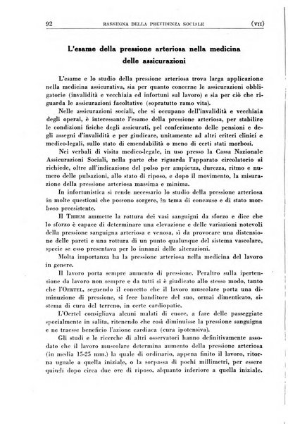 Rassegna della previdenza sociale assicurazioni e legislazione sociale, infortuni e igiene del lavoro