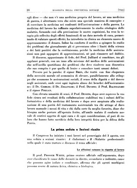 Rassegna della previdenza sociale assicurazioni e legislazione sociale, infortuni e igiene del lavoro