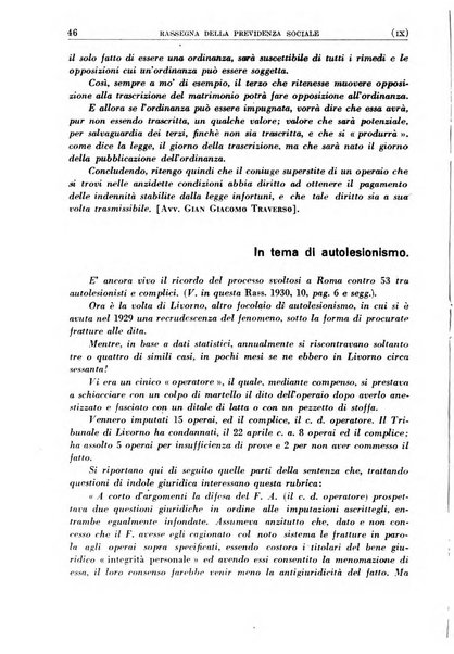 Rassegna della previdenza sociale assicurazioni e legislazione sociale, infortuni e igiene del lavoro