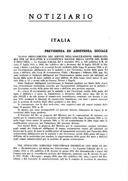 Rassegna della previdenza sociale assicurazioni e legislazione sociale, infortuni e igiene del lavoro