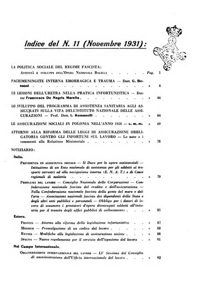 Rassegna della previdenza sociale assicurazioni e legislazione sociale, infortuni e igiene del lavoro