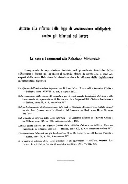 Rassegna della previdenza sociale assicurazioni e legislazione sociale, infortuni e igiene del lavoro