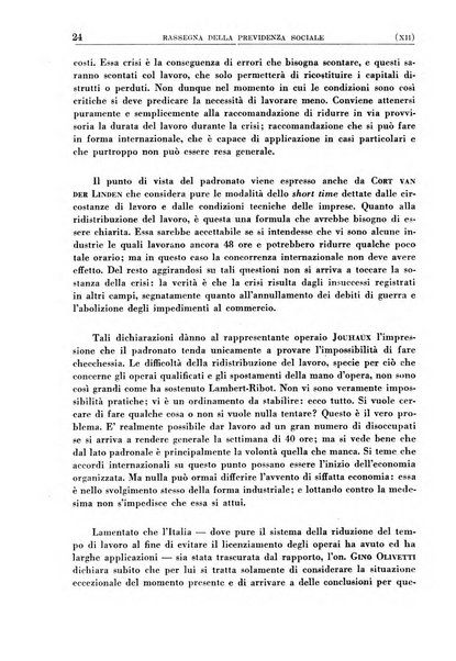 Rassegna della previdenza sociale assicurazioni e legislazione sociale, infortuni e igiene del lavoro