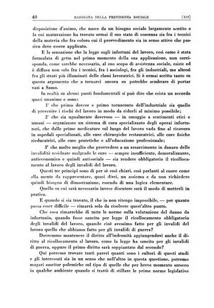 Rassegna della previdenza sociale assicurazioni e legislazione sociale, infortuni e igiene del lavoro