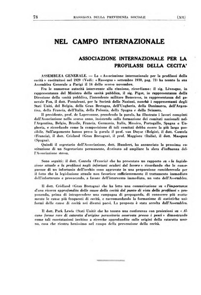 Rassegna della previdenza sociale assicurazioni e legislazione sociale, infortuni e igiene del lavoro