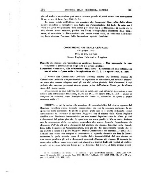 Rassegna della previdenza sociale assicurazioni e legislazione sociale, infortuni e igiene del lavoro