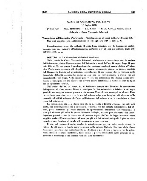 Rassegna della previdenza sociale assicurazioni e legislazione sociale, infortuni e igiene del lavoro