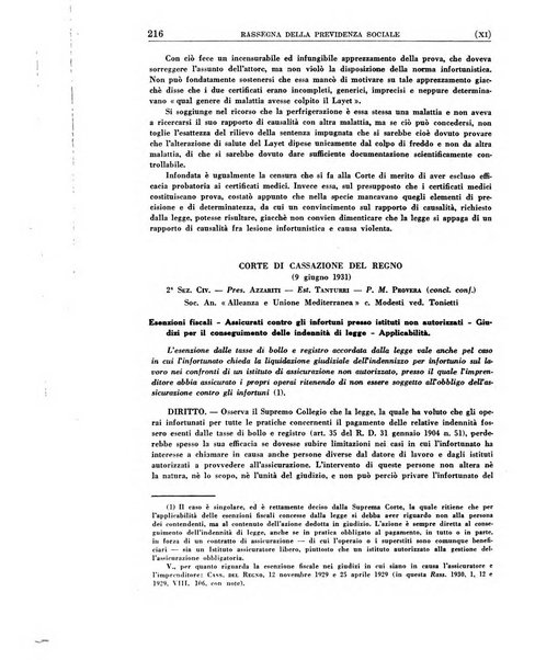 Rassegna della previdenza sociale assicurazioni e legislazione sociale, infortuni e igiene del lavoro