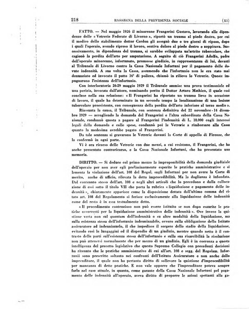 Rassegna della previdenza sociale assicurazioni e legislazione sociale, infortuni e igiene del lavoro