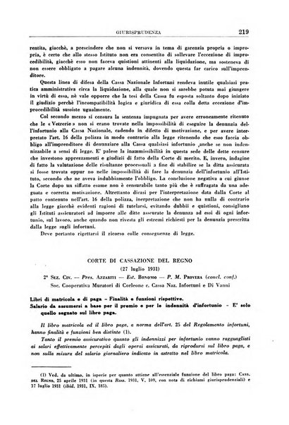 Rassegna della previdenza sociale assicurazioni e legislazione sociale, infortuni e igiene del lavoro