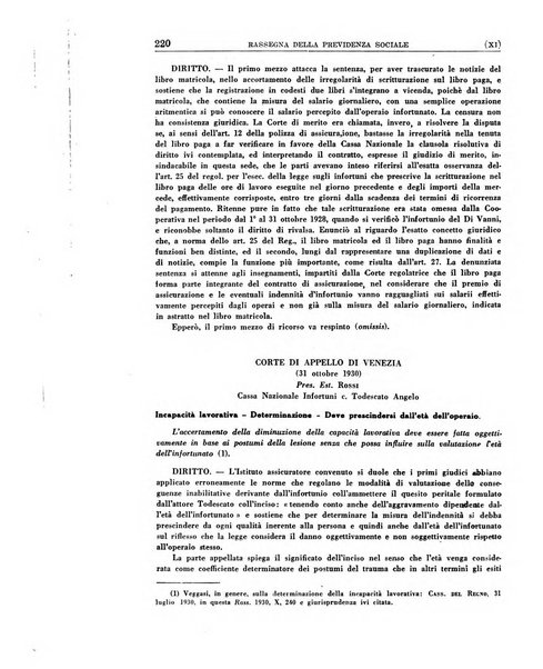 Rassegna della previdenza sociale assicurazioni e legislazione sociale, infortuni e igiene del lavoro