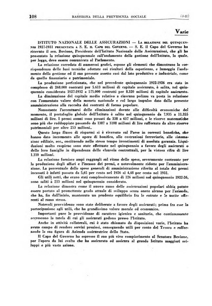 Rassegna della previdenza sociale assicurazioni e legislazione sociale, infortuni e igiene del lavoro