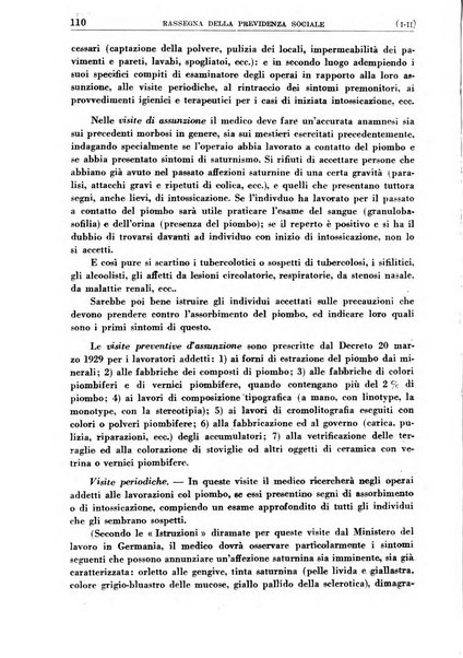 Rassegna della previdenza sociale assicurazioni e legislazione sociale, infortuni e igiene del lavoro