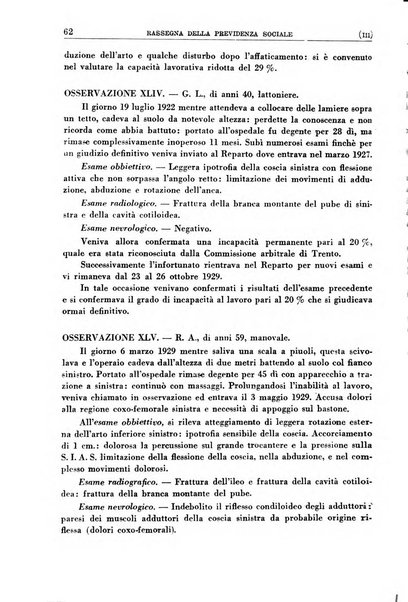 Rassegna della previdenza sociale assicurazioni e legislazione sociale, infortuni e igiene del lavoro