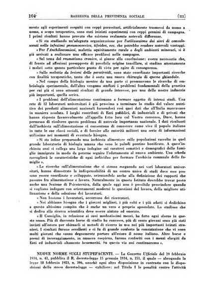 Rassegna della previdenza sociale assicurazioni e legislazione sociale, infortuni e igiene del lavoro